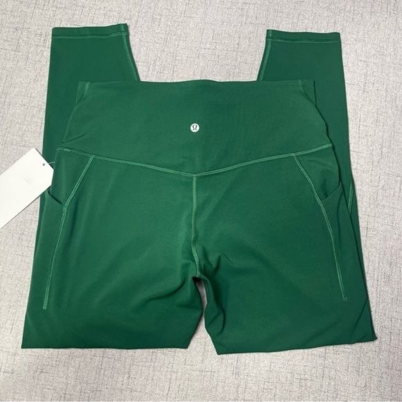Lululemon Align High Rise Pants Leggings w Pockets Everglade Green 12 14 Nwt - Picture 7 of 9